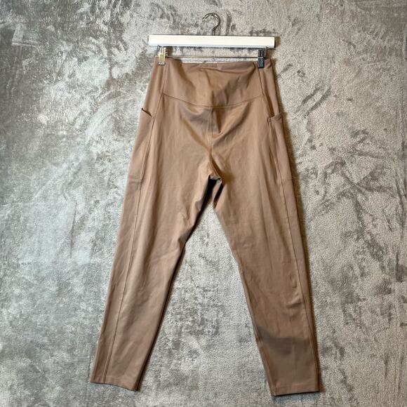 Girlfriend Collective Sz Large High-Rise Tan 7/8 Leggings Women's New - Picture 4 of 6